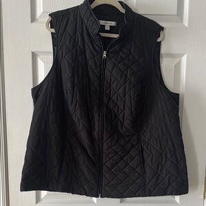 Croft & Barrow Black Quilted Vest